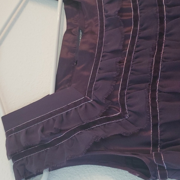 Woman's purple silk sleeveless short dress. SIZE 6 - Picture 4 of 7